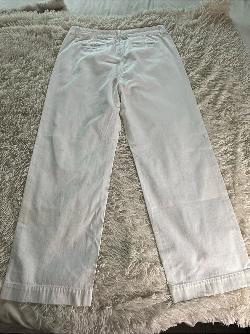 NWT J Crew Wide Leg Essential White Jeans Size 34
